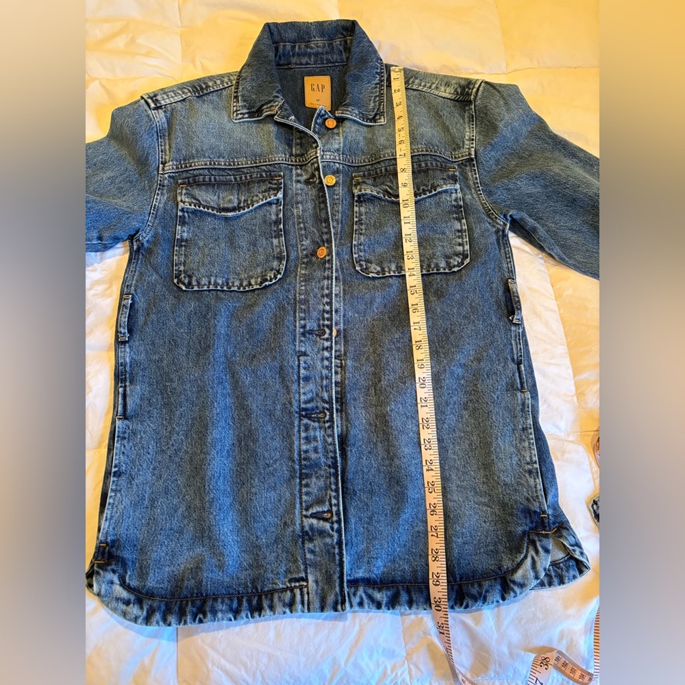 Gap jeans jacket oversized 100% cotton womens size M - Picture 8 of 8